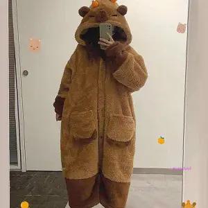 곰돌이 담요 가운 포근 원피스 1P 입는 잠옷mno316