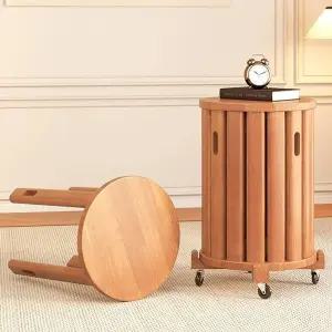 미니 테이블 스툴 카페 원형 세트 합체 나무가구