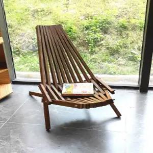 나무 캠핑의자 썬베드 목재 조립 벤치 간이 라탄 테라스 리조트 수영장 야외의자 야외 산악