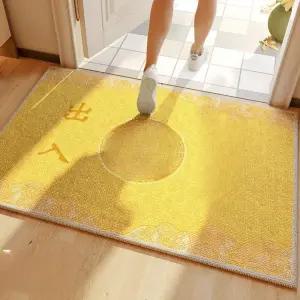 현관 발매트 출입구 제거 야외 그레이 발판 노란색