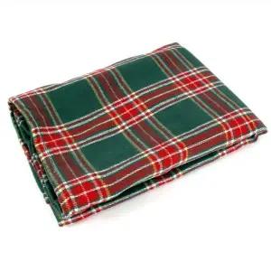 크리스마스 체크 식탁보 정사각형 면 테이블보 실내 장식 테이블커버 (WFJ6V3Z)