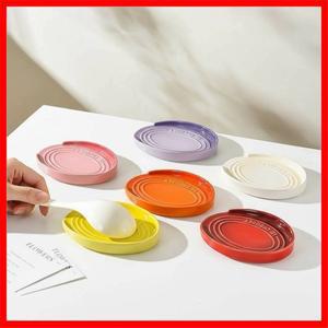 르크루제 세라믹 스푼 홀더 주방 냄비 보관 트레이 다채로운 조리도구 캐디 식기세척기 사용 가능 받침대