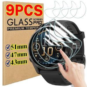 [호환품]Garmin Watch Fenix 8 43/51/47mm 용 3/6/9Pcs 하이드로 겔 필름 소프트 스마트 호환 워치 안티