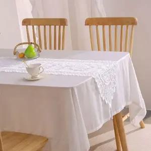 빈티지탁자보 파티 홈카페 감성있는 일자형 행사협탁보 33X91cm (WFJ75BK)