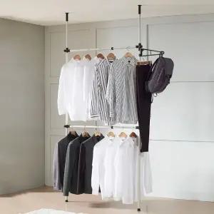 2단드레스룸행거 버원행거 25파이행거 드레스룸용행거 (WFJ75U7)