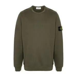 [스톤아일랜드][명품] 스톤 아일랜드 스톤아일랜드 브러쉬드 코튼 맨투맨 그린