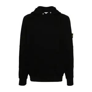 [스톤아일랜드][명품] 스톤 아일랜드 스톤아일랜드 와펜 패치 후드 티셔츠 블랙