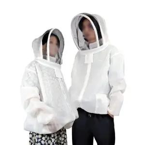 양봉작업복 벌초복 상의점퍼 이중망사방충복 모자일체형양봉복 (WFJ75WX)