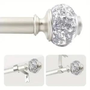 압축봉 커튼봉 윈도우용 커튼 78인치 스플라이싱 1세트 반투명 마감재 실버 드레이프