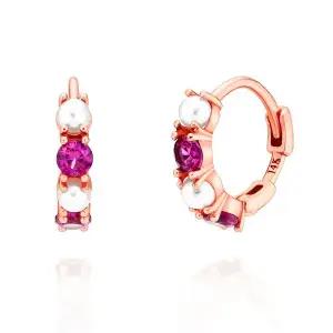 [디일공이]14K 프티 루비 펄 귀걸이