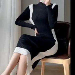 니트 슬림핏 캐주얼 진주벨트세트 롱 필수템 원피스 (KYR-WFGV8XF)