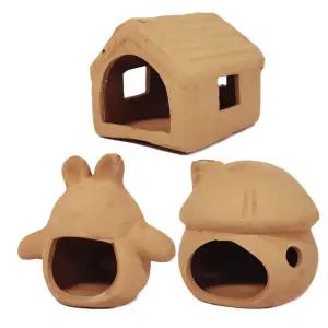 어밥 토분 안시 열대어 도마뱀 거북이 은신처 산란상 사각집 / 굴뚝집 / 토끼모양 타입총 3종 (3가지 타입) 어항꾸미기