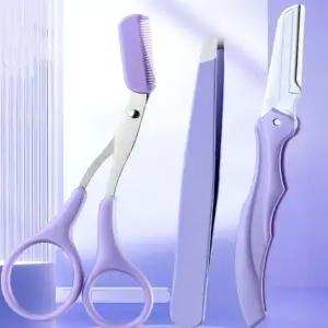 위생용눈썹정리도구 3종 남녀 눈썹숱가위 외모관리 3종 (WFJ6I1H)