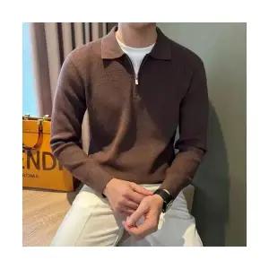 솔저스2 남성 반집업 블랙 터틀넥 니트 가을 겨울 OPH4