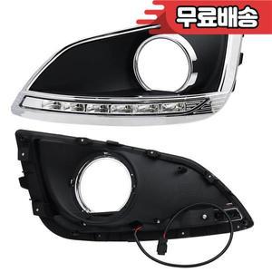 현대 IX35 2010-2013 주간 주행등 안개등 구멍 슈퍼 밝기 방수 ABS 자동차 DRL LED