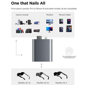 HDMI 호환 AR 글래스 컨버터 어댑터 뉴 레이네오 스위치 PS5 엑스박스 PC용 스마트