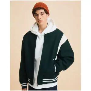 [S사이즈 한정] [헤지스] HAZZYS HIS남성 다크그린 바시티 점퍼 HZJU3F807E3