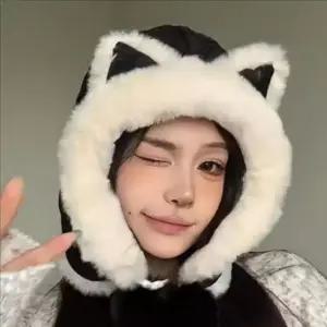 후드 여성 방한모자 귀달이 귀여운 방한모 겨울 귀마개