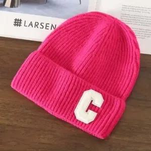 골지C로고니트비니 니트C로고비니모자 (핑크)