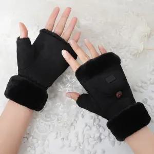 [트윈스파파] 2in1 플립 덮개형 여성 반/벙어리 장갑(P0000UCB)