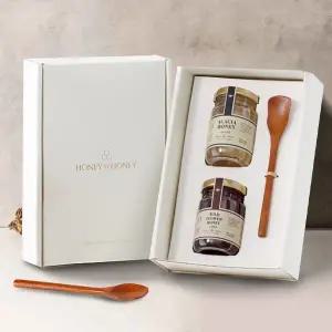 [노블허니] 국내산 천연벌꿀 세트/아카시아꿀 220g+야생화꿀220g/쇼핑백