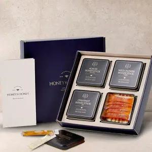 [노블허니] 100 국내산 천연벌꿀 4종세트/아카시아,야생화,때죽나무,감로/틴