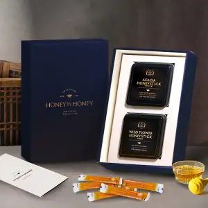 [노블허니] 국내산 천연벌꿀 아카시아꿀(15포)+야생화꿀(15포)/틴케이스/쇼핑
