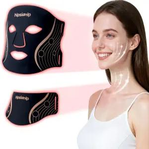 LED 라이트 테라피 7 in 1 컬러 얼굴과 목 레드 가정 여행 시 타이밍 휴대용 페이셜 마스크 - 엄마 여동생