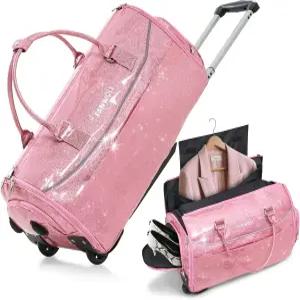 여행용 3-in-1롤링 의류 가방 신발 보관 탈부착 가능한 글리터 휠 기내 반입 수트 러기지 남성 여성 출장