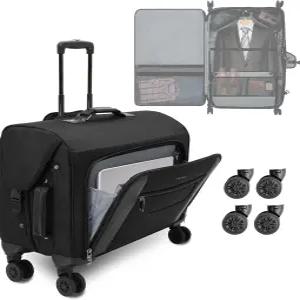 여행용 롤링 가먼트백 4개의 분리 가능한 스피너 휠과 걸이 후크가 있는 여행 가방 남성 휠드 수트 러기지
