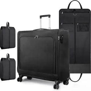 여행용 바퀴 부케레 롤링 의류 가방 체크-대형 26인치 여행 남녀공용 TSA 잠금장치 달린 수하물주머니