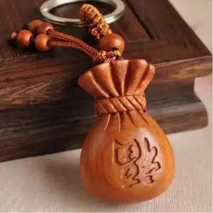 기원 복주머니 양면 인기 키링 베스트 합격 새 (WFJSQ3L)