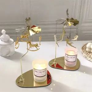 회전목마 캔들 트레이 양초홀더 장식소품 엔틱 웨딩