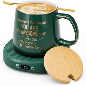 커피 머그 워머 유어 어썸 세트 자동 차단 전기 컵 4가지 온도 설정 스마트 음료 8시간