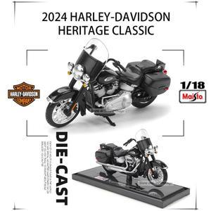 마이스토 1:18 다양한 스타일 2024 할리 데이비슨 헤리티지 클래식 울트라 합금 오토바이 모델 장난감 자동