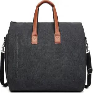 컨버터블 의류 더플백 여행용 캐리어 가방 캔버스 남성 정장 신발 주머니가 있는 2-in-1 접이식 숄더