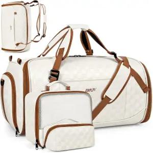 여행용 컨버터블 의류 가방 - 남성 여성 백팩 끈이 달린 더플 신발 수납 공간 대형 여행 1개 중 4개 원피스