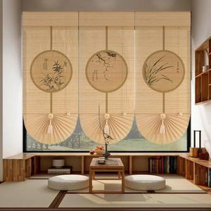 맞춤 제작 사이즈 모든 그린 창호기정 이미지 라탄커튼 나무발 가리개 대나무 인테리어문발 자동문발 대나무커튼 가능 본품 햇빛 대나무발