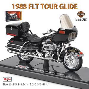 Maisto 1:18 할리 데이비슨 오토바이 FLT 투어 글라이드 클래식 합금 모델 장난감 자동차 컬렉션