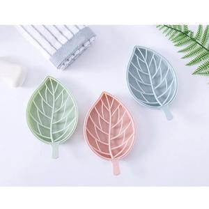 라포식 잎모양 스폰지 드레인 홀더 스토리지 랙 욕실 비누 상자 트레이 컨테이너 휴대용 더블 레이어 샤워