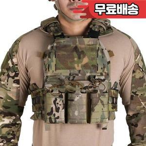 전술 사냥 플레이트 캐리어 페로 스타일 V5 FCPC 모듈식 MOLLE 에어소프트 훈련용 트리플 탄창 파우치 (뒷