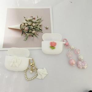 JBL호환 TUNE BEAM 2/BUDS 2/LIVE FLEX/T280 X3 케이스용 만화/꽃 이어폰 커버 실리콘 박스 펀다스