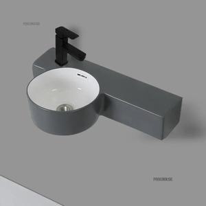 라포식 세라믹 워시 대야 욕실 고정장치 좁은 벽걸이 홈 미니 베셀 싱크대 심플한 소형 아파트