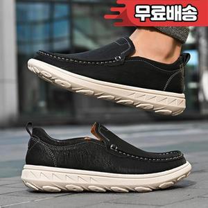 가죽 남성 로퍼  캐주얼 신발 패션 경량 운전 통기성 수제 플랫