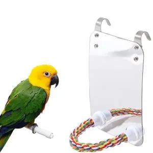 놀이 발톱갈이 새 장난감 앵무새 조류소품 거울횃대