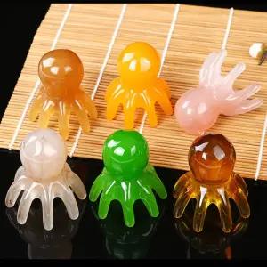 두피 괄사 빗질 두치 주꾸미   머리 마사지 안마기 안마 빗질 문어 혈자리