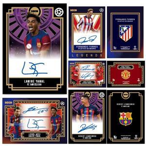 파니니 메시 야말 레반도프스키 루니 호날두 토레스 DIY 수제 시그니처 텍스처 축구 카드 휴일 선물