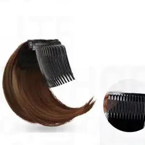 여성 정수리 헤어빗 붙임머리 부분 가발 라이트브라운 (WFK9AJ0)