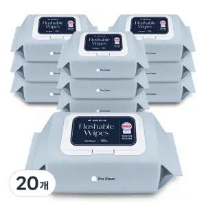 아임클린 저자극 대용량 휴대용 대용량 비데물티슈 캡형 60g 100매 20개