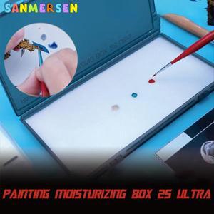 페인팅 데칼 스티커 모이스춰 라이징 박스 수성 팔레트 모델 용 습식 트레이 색칠 도구 손으로 그린 DIY